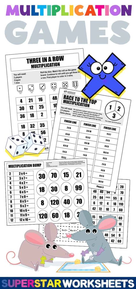 Free Multiplication games to download instantly! If you're looking for an easy way to practice multiplication facts with fun activities like Bingo and Tic Tac Toe, your students are in for a treat! #superstarspreadsheets #math #games #multiplication #tictactoe #bingo #activities #howtomultiply Multiplication Practice Games, Math Games Multiplication, Multiplication Games For Kids, Free Multiplication Games, Fun Multiplication Games, Bingo Activities, Homeschool Math Games, Multiplication Games Free, Multiplication Facts Games