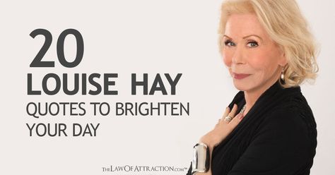 Want a little sunshine in your day? Check out these 20 uplifting and inspiring quotes from the wonderful Louise Hay. Louise Hay Quotes, Quotes For The Day, Quotes To Brighten Your Day, Quotes For Work, Health Affirmations, Ready For Love, Good Day Song, Louise Hay, Positive Quotes Motivation