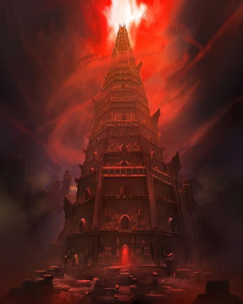 ArtStation - RAID: Call Of The Arbiter - The Tower Evil Tower, Dnd Places, The Arbiter, A Concept, The Tower, Blue Sky, Documentaries, Minecraft, Tower