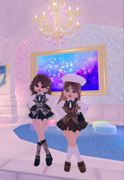 Royale high school outfit #royalehigh #royalehighoutfit Royale High Ballerina Outfit, Royale High School Outfits Ideas, Royale High Uniform Outfit, School Outfit Royale High, Royal High School Outfit, Royale High Dark Academia Outfits, Darling Academia Uniform Royale High, School Uniform Royale High, Royal High School Uniform