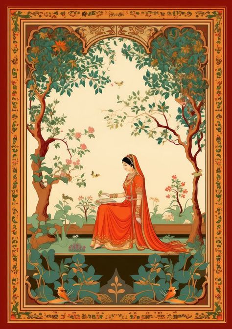 Indian traditional mughal pichwai art tapestry painting adult. | free image by rawpixel.com / juju. Traditional Pichwai Paintings, Indian Cultural Art, Traditional Paintings Indian, Indian Art Wallpaper, Traditional Paintings Indian Folk Art, Indian Art Paintings Traditional, Indian Ancient Art, Indian Illustration Art, Indian Paintings Traditional