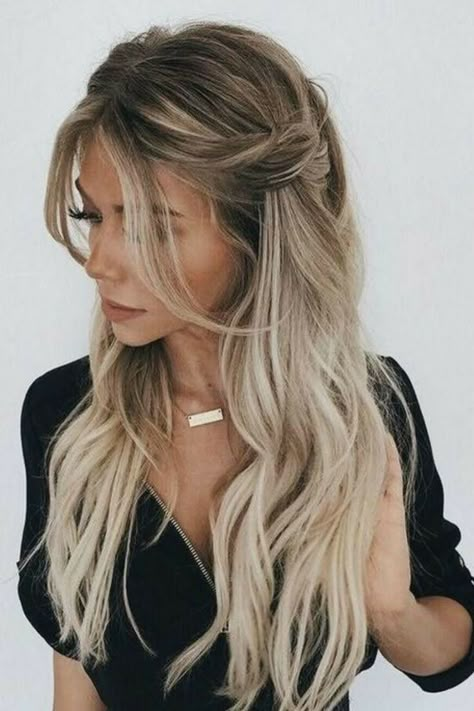 Down Wedding Hairstyles, Trends Nails, Half Up Half Down Wedding, Hoco Hair Ideas Ponytail, Free Rein, Prom Hair Down, Homecoming Hairstyles For Medium Length, Homecoming Hairstyles Updos, Bow Hairstyle