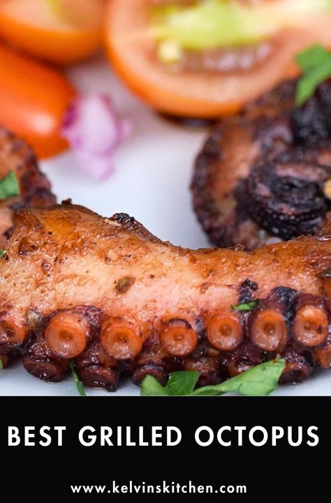 Take your dinner to the next level with our ultimate grilled octopus recipe! Delight in its perfect tenderness and rich Mediterranean flavors that are sure to wow your guests. Feeling adventurous? Check out the full recipe by clicking the link! Grill Octopus Recipe, Grilled Octopus Recipe Greek, Greek Octopus Recipes, Octopus Marinade Recipe, How To Cook Octopus Tender, Octopus Tentacles Recipe, Octopus Recipes Grilled, Octopus Recipes Easy, Grilled Octopus Recipe