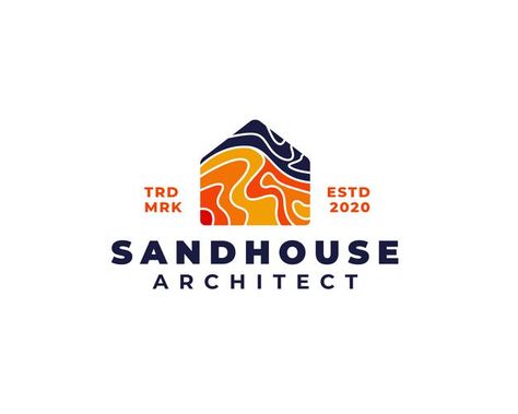 Sand house desert architecture logo conc... | Premium Vector #Freepik #vector #business #abstract #house #template Sand Logo Design, Bh Logo, House Desert, Sand Logo, Desert Logo, Desert Architecture, Abstract House, Sand House, Happy Logo