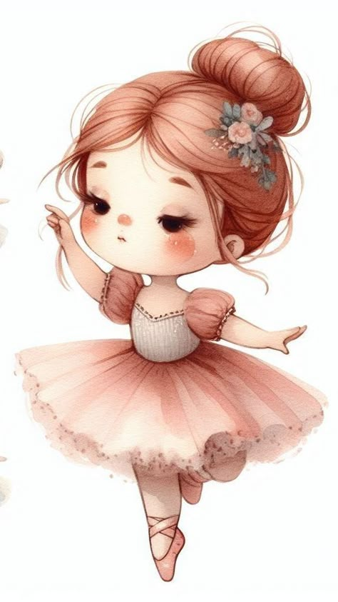 Ballerina Clipart, Dancer Drawing, Cute Ballerina, Newborn Pacifier, Soothing Color Palette, Coffee Painting, Baby Clip Art, Fancy Fonts, Kids Room Wall Art