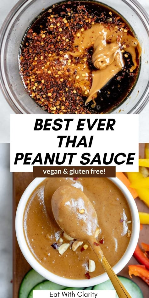 Thai Peanut Butter Sauce, Peanut Noodle Sauce Recipe, Lunch Lady Desserts, Finger Food Friday, Creamy Peanut Sauce, Easy Sauces Recipes, Best Asian Noodle Sauce, Asian Inspired Sauce, Best Peanut Sauce Recipe