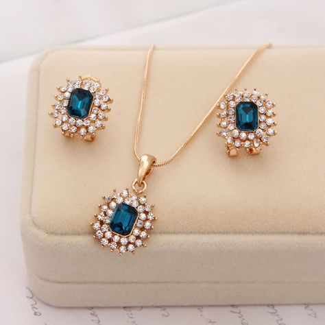 Smarter Shopping, Better Living! Aliexpress.com Luxury Wedding Jewelry, Pink Stone Necklace, Pendent Set, Rhinestone Jewelry Set, Pendant Sets, Diamond Pendant Sets, Crystal Jewelry Sets, Women's Jewelry Sets, Rhinestone Wedding