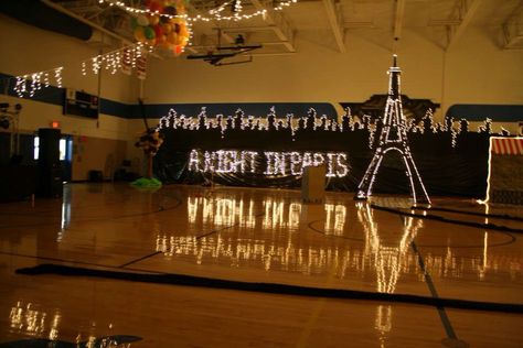 A Night In Paris Homecoming Theme, Night In Paris Decorations, Paris Hoco Theme, Night In Paris Homecoming, A Night In Paris Prom Theme, Paris Dance Theme, Night In Paris Prom Theme, Night In Paris Prom, A Night In Paris Theme