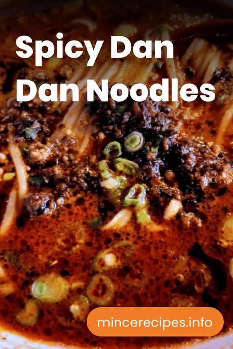 Spicy Dan Dan Noodles with ground meat, scallions, and a rich, oily broth. Dan Dan Noodles Recipe, Pork Mince Recipes, Dan Dan Noodles, Ground Pork Recipes, Minced Meat Recipe, Asian Noodle Recipes, Asian Noodle, Carlsbad Cravings, Noodle Recipe