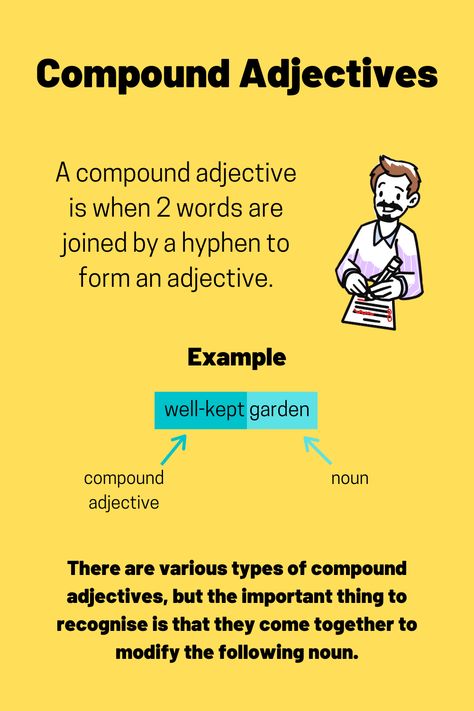 Compound Adjectives, Ielts Grammar, Study English Language, Study English, Collective Nouns, Interesting English Words, Mini Lessons, English Class, English Study