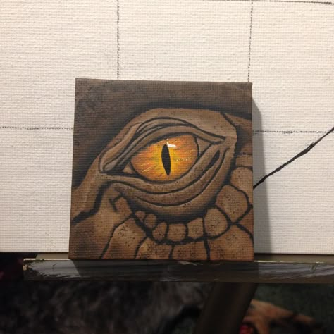 Drown dinosaur eye painting done with acrylic paint Acrylic Paint Dinosaur, Dinosaur Painting Acrylic Easy, Jurassic Park Painting Canvas, Dinosaur Eye Drawing, Dinasour Painting Canvas Easy, Painting Ideas Dinosaur, Dinosaur Painting Ideas, Dinasour Painting, Jurassic Park Painting