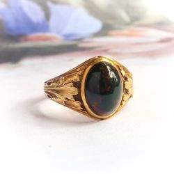 Antique Crystal Ring, Victorian Antique Ring, Gold Gothic Jewelry, Shoebill Bird, Vampire Wedding, Bloodstone Jewelry, Victorian Style Rings, Bloodstone Ring, Dream Prom Dress