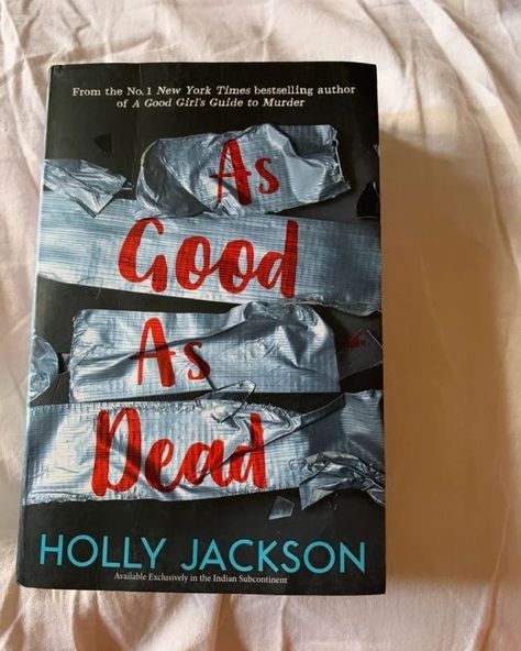 The final count down begins! I an starting the book 3 of AGGGTM - As Good As Dead. And I an over excited to know what the book title abd the duct tape cover unfold to🤩🤩🤩🤩🤩🤩🤩🤩✨️ . . Share your experience reading it❤️😉 . . . #bookstoread #bookstagramfeature #bookstagrammer #thriller #mysterious #asgoodasdead #raviandpip #raviandpippa #bookstagram #mustread #booksofig #lovebooks #ilovebooks #bookstack #booksarelife #bookstore #intags #booksofinstagram #igbooks #mystery [Mystery, Mystery reads... As Good As Dead Book, Holly Jackson, As Good As Dead, British Books, We Were Liars, Digital Book, Girl Guides, Book Awards, Children’s Books