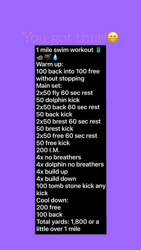 I know you can do this! Swim Sets Workouts Advanced, Swim Sets Workouts, Workout For Swimmers, Workouts For Swimmers, Swim Workouts, Swim Workout, Workout Warm Up, Free Kick, Swimming Workout