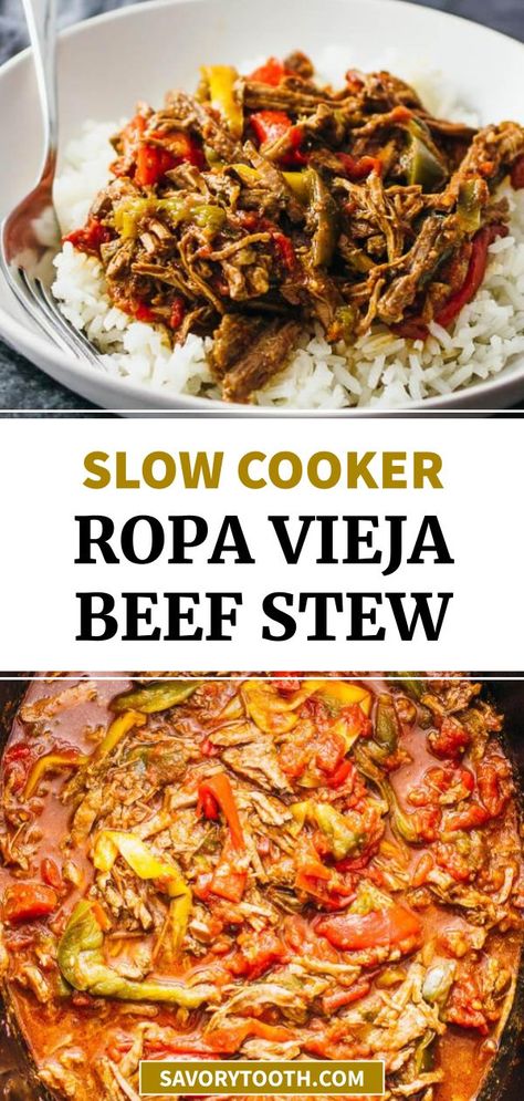 Ropa Vieja Recipe Slow Cooker, Ropa Vieja Slow Cooker, Spanish Beef Stew, Cuban Beef, Ropa Vieja Recipe, Cuban Recipe, Cuban Dishes, Latin American Recipes, Cuban Cuisine