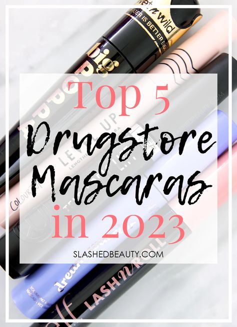 These are the five best drugstore mascaras in 2023 for short, straight lashes. They offer lift, length, and volume for a dramatic before and after-- I've got the proof! | Slashed Beauty Best Mascara For Volume, Best Otc Mascara, Best Mascara 2023, Best Mascara At Target, Best Mascara Drugstore, Best Mascara For Length And Volume Drugstore, Best Drugstore Mascara 2023, Best Mascara For Short Lashes, Best Mascara For Length And Volume