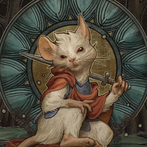 Mouse Guard, Drawing Help, Mouse Illustration, Mouse King, Art Concepts, Alphonse Mucha, Gremlins, Woodland Creatures, Dnd Characters