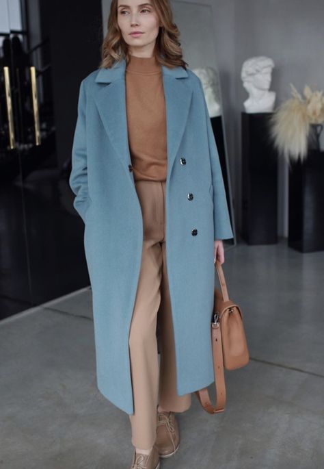 Light Blue Wool Coat Outfit, Teal Coat Outfit, Front Hairstyle For Wedding, Blue Coats For Women, Light Blue Coat Outfit, Hairstyle For Wedding Party, Blue Coat Outfit, Blue Outfit Winter, Hairstyle For Wedding