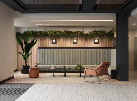 Mainframe | HUT Casual Meeting Room Design, Commercial Office Lounge Area, Office Waiting Area Design, Small Office Lobby, Meeting Room Interior Design, Office Lounge Area Design, Office Collaboration Space, Cowork Space, Office Lounge Area