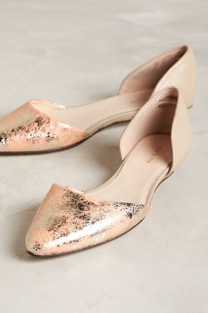 met d'orsay flats / anthropologie Flat Shoes Outfit, Trending Womens Shoes, Shoe Wardrobe, Look Formal, Beautiful Heels, Summer Flats, Metallic Pink, Shoe Fits, Womens Shoes High Heels