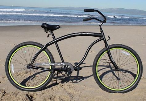 Firmstrong Bruiser Single Speed - Men's 26" Beach Cruiser Bike Beach Cruiser Bicycle, Beach Cruiser Bike, Black Bicycle, Single Speed Bike, Power Bike, Cruiser Bicycle, Speed Bike, Bike Brands, Beach Bike