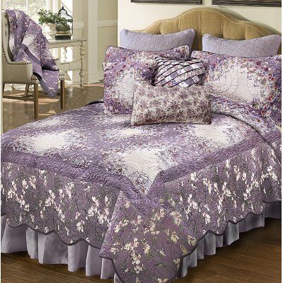 Purple King Comforter Sets, Queen Size Comforter Sets Purple, Dark Purple Walls, Purple Bed Set Lavender, Silk Bedding Set Purple, Big Bed, Bedspreads Comforters, Eggplant Butterfly Bed Queen Quilts, Ruffle Bedding