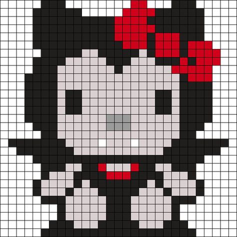 Perler Bead Patterns Clown, Clown Perler Beads, Clown Pixel Art, Clown Perler, Clown Kandi, Clown Kitty, Hama Beads Halloween, Perler Projects, Kandi Cuffs