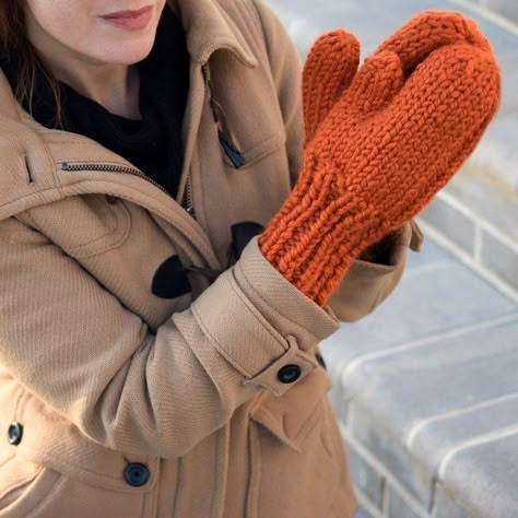 Chunky Knit Headband, Mittens Knitting Pattern, Mittens Knitting, Knitted Mittens Pattern, Baby Booties Knitting Pattern, Lion Brand Wool Ease, Baby Sweater Knitting Pattern, Ear Flap Hats, Beginner Knitting Patterns