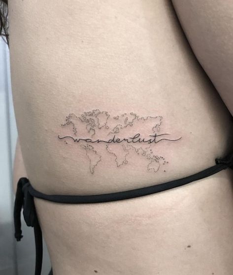 travel tattoo! #travel #tattoo! Wanderlust Tattoos, World Map Tattoo, World Map Tattoos, Map Tattoo, Wanderlust Tattoo, Airplane Tattoos, Tattoo Travel, Hidden Tattoos, Map Tattoos