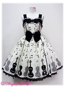 Musical dress! Music Dress, Teacher Dresses, Pool Art, Music Themed, Grunge Goth, Music Fashion, Lolita Dress, Gothic Lolita, Visual Kei