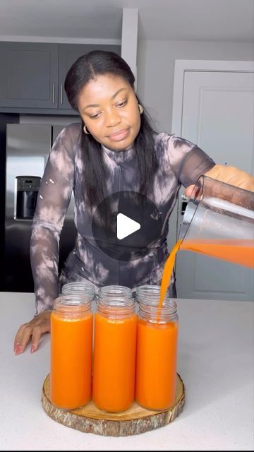 Fayette Faith Nyehn on Instagram: "Orange, pineapple, carrot, and ginger juice 🌿 Use code “FAYETTE10” to save 10% on Nama J2, link in bio • • • #healthydrink #healthyrecipes #heathylifestyle" Cranberry Pineapple Orange Juice Punch, Juicing Recipes Carrot, Juicing Videos, Carrot Juice Recipes, Orange Carrot Juice, Carrot Juice Recipe, Orange Juice Recipes, Healthy Juice Drinks, Carrot And Ginger