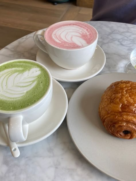 Paris Brunch, Rose Latte, Brunch Aesthetic, Aesthetic Clean Girl, Croissant Breakfast, Aesthetic Clean, Aesthetic Life, They Said, Clean Girl