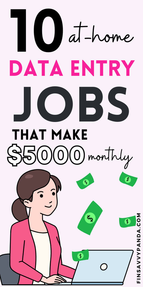 Do you want to work from home with a flexible schedule? Check out the best data entry jobs for beginners! These part-time, remote positions require no experience, making them perfect for anyone looking to start earning extra income. Enjoy the freedom of working from home while managing your own hours with these simple job opportunities! Data Entry Jobs From Home, Data Entry Clerk, Online Data Entry Jobs, Typing Jobs From Home, Jobs At Home, Online Jobs For Moms, Work From Home Careers, Stay At Home Jobs, Typing Jobs