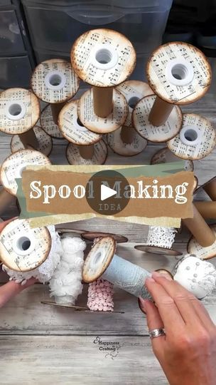 236K views · 1.8K reactions | Happiness in Crafting on Reels | Adrian Berenguer · Little Things Gi Kerr Tutorials, Gi Kerr, Wooden Spool Crafts, Spool Crafts, Bio Happy, Music Paper, Wooden Spools, December 8, Youtube Tutorials