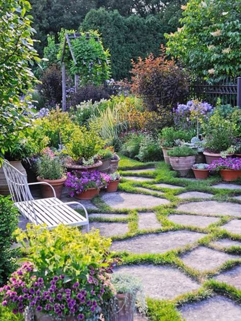 Recreate these cottage style garden decor ideas to add whimsical style to your own lawn and garden! Incredible easy DIY English rose garden style! This list includes whimsical garden layouts and beautiful garden decor ideas that you can create on your own. #Garden #CottageGarden #RoseGarden #GardenDecor #GardenLayout #Gardening #OutdoorSpaces Flagstone Patio, Garden Wallpaper, Have Inspiration, Backyard Inspiration, Landscape Designs, Gorgeous Gardens, Patio Stones, The Secret Garden, Garden Cottage