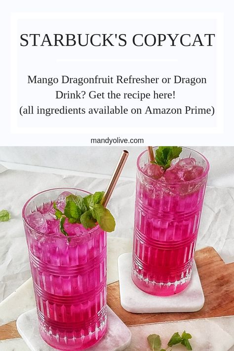 Dragon Fruit Refresher, Dragon Fruit Acai Syrup Recipes, Copycat Starbucks Dragonfruit Refresher, Starbucks Recipes Dragon Fruit, Dragon Fruit Starbucks Drink Recipe, Mango Passion Fruit Starbucks, Dragon Fruit With Coconut Milk Starbucks, Starbucks Dragon Fruit Lemonade Recipe, Dragon Fruit Tea Recipe