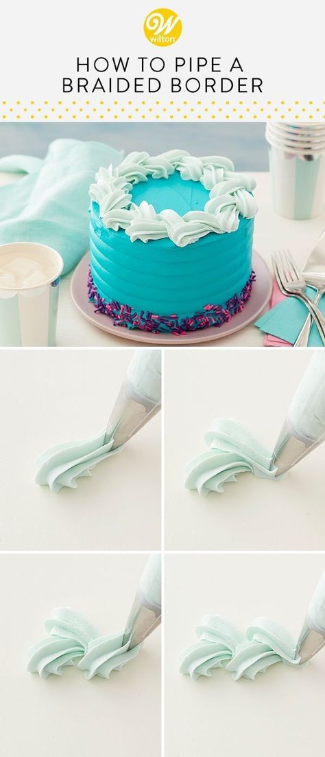 Whimsical Cakes, Baking Easy, Piping Design, Cake Borders, Homemade Baking, Cool Cake Designs, Simple Cake Designs, Cake Decorating Piping, Creative Cake Decorating