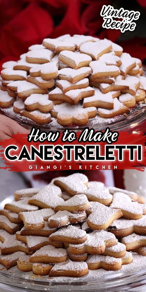 Canestrelli is a simple vintage cookie recipe to make and has a perfectly balanced sweet flavor. This dessert would be great as a gift to family and friends or a dessert to share for Valentine's Day. Grab this cookie recipe to try with your loved ones. Best Christmas Recipes, Vintage Cookies, Favorite Kitchen, How To Cook Eggs, Favorite Cookies, Holiday Desserts, Holiday Cookies, Find Recipes, Cookie Recipe