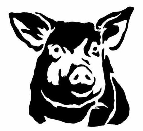 Cricut Animals, Pig Silhouette, Fish Stencil, Pig Logo, Pig Drawing, Bird Stencil, Animal Illustration Art, Tree Stencil, Animal Stencil