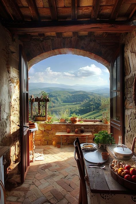 16 Tuscan Kitchen Ideas That Bring Italian Charm to Your Home! - My Decor Inspo Tuscan Kitchen Ideas, Italian Countryside House, Modern Italian Home, Italian Cottage, Italian Country House, Stone Arches, Tuscany Home, Tuscany House, Italian Kitchen Design