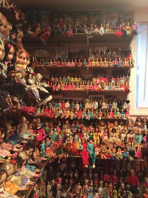 Barbie Display Ideas, Doll Display Ideas, Barbie Display, Collector Barbie, Barbie Playsets, American Girl Doll Diy, Barbie Room, Dawn Dolls, Doll Room