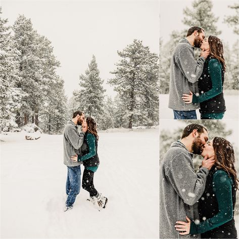 winter engagement session, fresh snow, newly engaged, couples engagement shoot poses, portrait poses, mountain photograph, winter photographer Colorado Fall, Photo Mount, Colorado Winter, Winter Engagement Photos, Winter Engagement, Engagement Poses, Winter Photography, Engagement Couple, Portrait Photographers