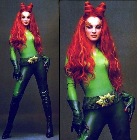 Make Your Own Poison Ivy Costume - DIY Halloween Costume Ideas - Homemade How To Easy Poison Ivy Costume, Red Wig Costume Halloween, Jason Halloween Costume, Poison Ivy Costume Diy, Carnaval Outfits, 2023 Costumes, Uma Thurman Poison Ivy, Poison Ivy Makeup, Poison Ivy Halloween Costume