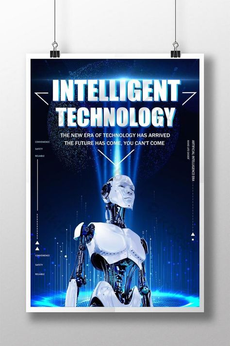 Blue robot artificial intelligence technology poster#pikbest#Templates#Poster#Creative Robotics Poster, Robot Poster, Technology Poster, Blue Robot, Conference Poster, Poster Images, Poster Creative, Future Poster, Technology Theme