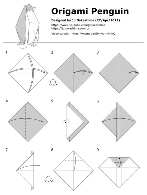 Penguin Origami, Squid Origami, Origami Goose, Penguin Paper Craft 3d, 3d Origami Penguin, Origami Aquatic Animals, Origami Penguin, Gotham Tv Series, Origami Artist