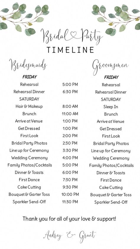 Bridal Party Itinerary Digital, Digital Wedding Timeline, Order of Events, Bridesmaid & Groomsmen Itinerary Text, Editable Wedding Schedule Keep your wedding day on schedule and your bridal party on time with this wedding itinerary template. 💕💕 Claim your additional 10% discount here: (Copy and Bridesmaid Itinerary Timeline, Wedding Time Schedule, Wedding Times Of Day, Order Of Wedding Events, Wedding Iterinary, Wedding Tip Wednesday, Wedding Party Timeline, Wedding Time Line Day Of, Bridal Party Itinerary