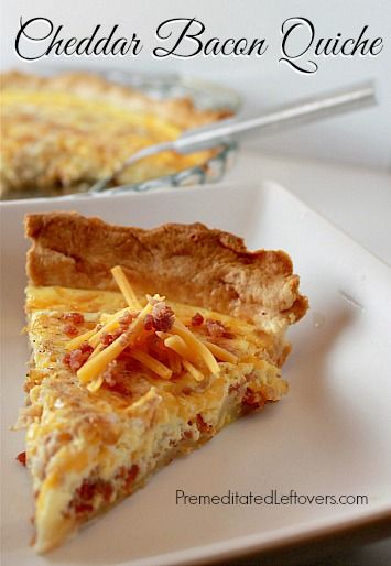 This Cheddar Bacon Quiche recipe comes together quickly. This quiche recipe is very flexible allowing you to use what ever ingredients you have on hand. Bacon Quiche Recipe, Bacon And Cheese Quiche, Cheese Quiche Recipe, Puff Pastry Crust, Bacon Quiche, Cheese Quiche, Quiche Recipe, Quiche Recipes, Bacon Cheese