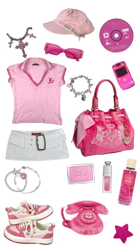 #outfitinspo #pinkoutfitinspo #juicycouture #dior #victoriassecret 2000’s Outfit, 2000s Fashion Inspiration, Pink 2000s, Mcbling Fashion, Trashy Outfits, Y2k Fits, 2000s Fashion Outfits, Cultural Diversity, Cute Everyday Outfits