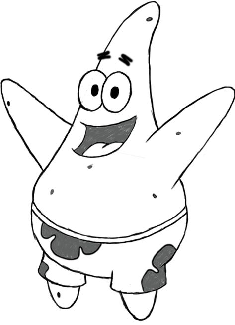 For any of you who don’t know, Patrick Star is the best friend of cartoon icon Spongebob Squarepants. Patrick is the bumbling buffoon who is constantly annoying the citizens of Bikini Bottom with his special brand of stupidity. Since I did a tutorial on how to draw Spongebob a while back, I thought it would … Draw Patrick Star, Patrick Drawing, Disney Character Drawings, Spongebob Drawings, Easy Disney Drawings, Disney Drawings Sketches, Easy Cartoon Drawings, Cute Disney Drawings, Disney Art Drawings