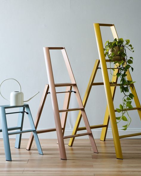 Go ahead, leave it out! This portable ladder is sleek enough to keep on display, then folds up nice and flat. Now you can get it in 4 new hues, only here. Click the link in our bio to shop this community favorite. #f52community Portable Ladder, Ladder Stands, Wood Steps, How To Make Pesto, Step Ladders, Stainless Steel Pans, Steps Design, Step Ladder, Tidy Up